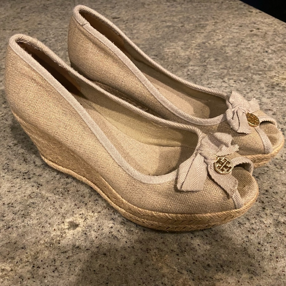 Tory Burch canvas wedge